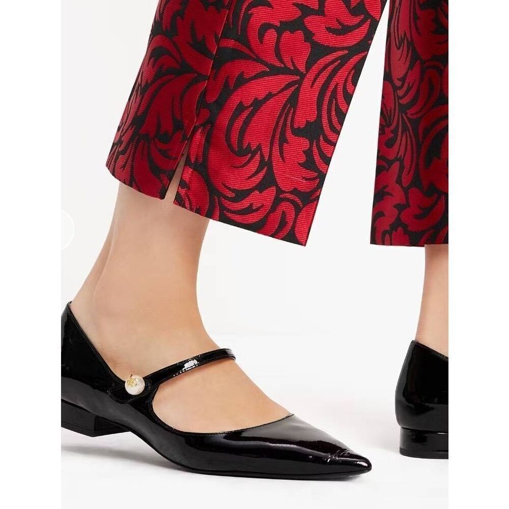 Kate Spade Pants Ankle Womens 16 High Rise Flourish Swirl Brocade Dressy Careerw - Picture 3 of 7